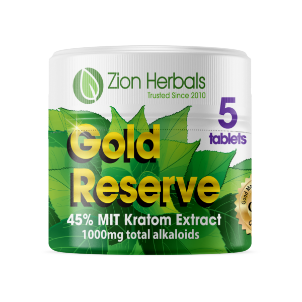 Zion Herbals 5ct Gold Reserve Extract Tablet Jar