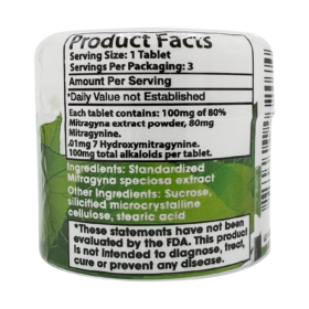 Zion Herbals Lucky 80 ‚Äö√Ñ√¨ 3 Count with 80% Kratom Extract Tablets