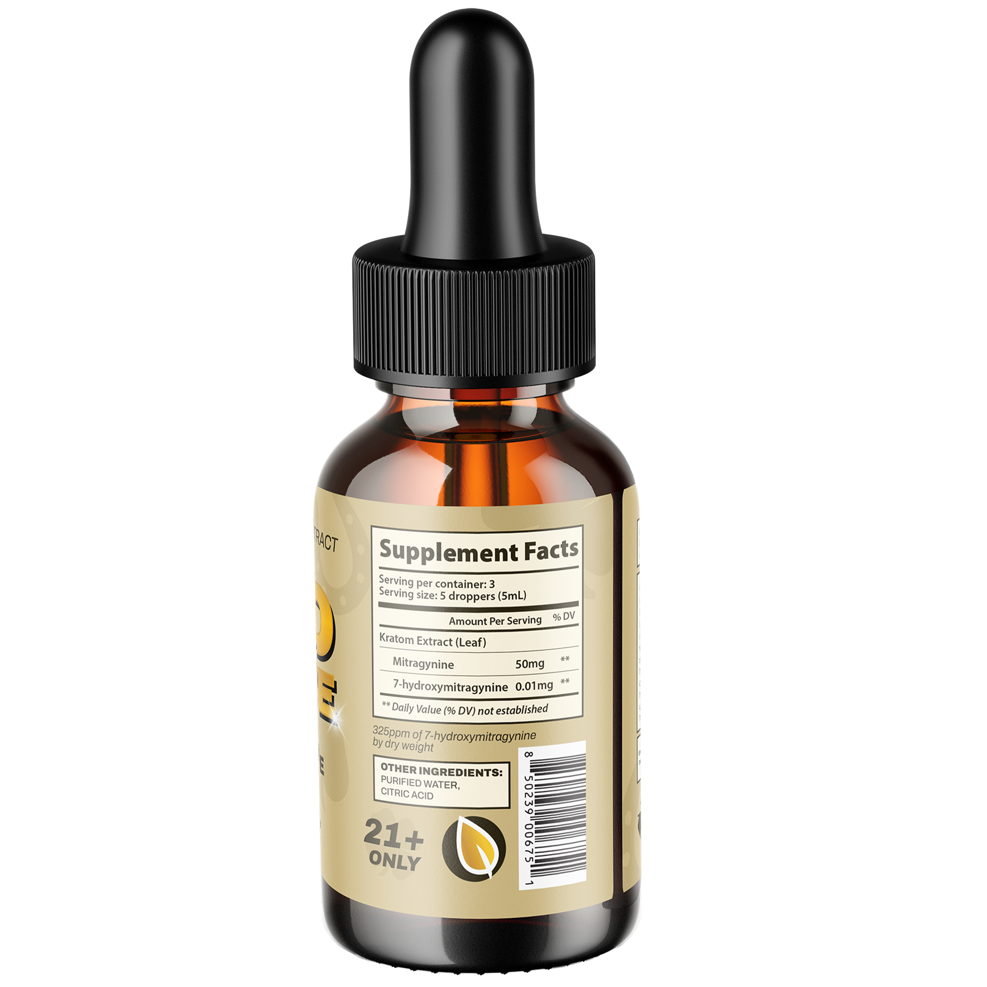 Gold Reserve 15mL Liquid Extract Back