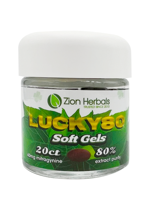 Lucky 80 20ct with 80% MIT Kratom Soft Gel - Image 2