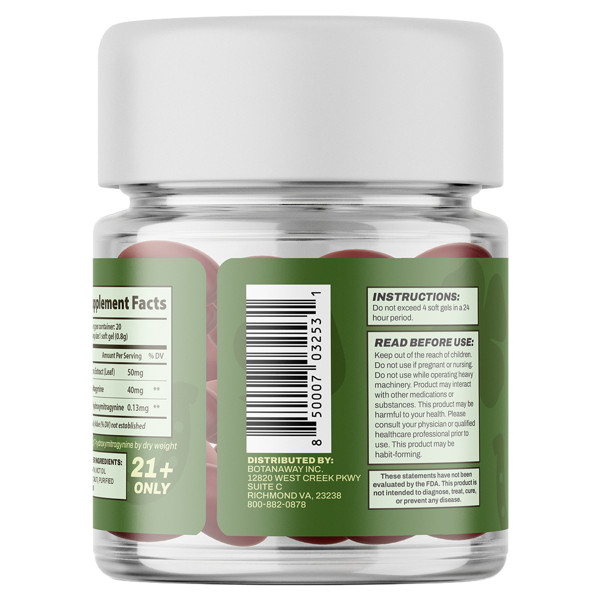 Lucky80 20ct Soft Gels Back - Updated