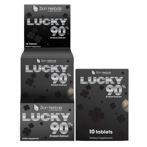 Lucky90 Wholesale 10 Count Tablets Display Case with 90% MIT