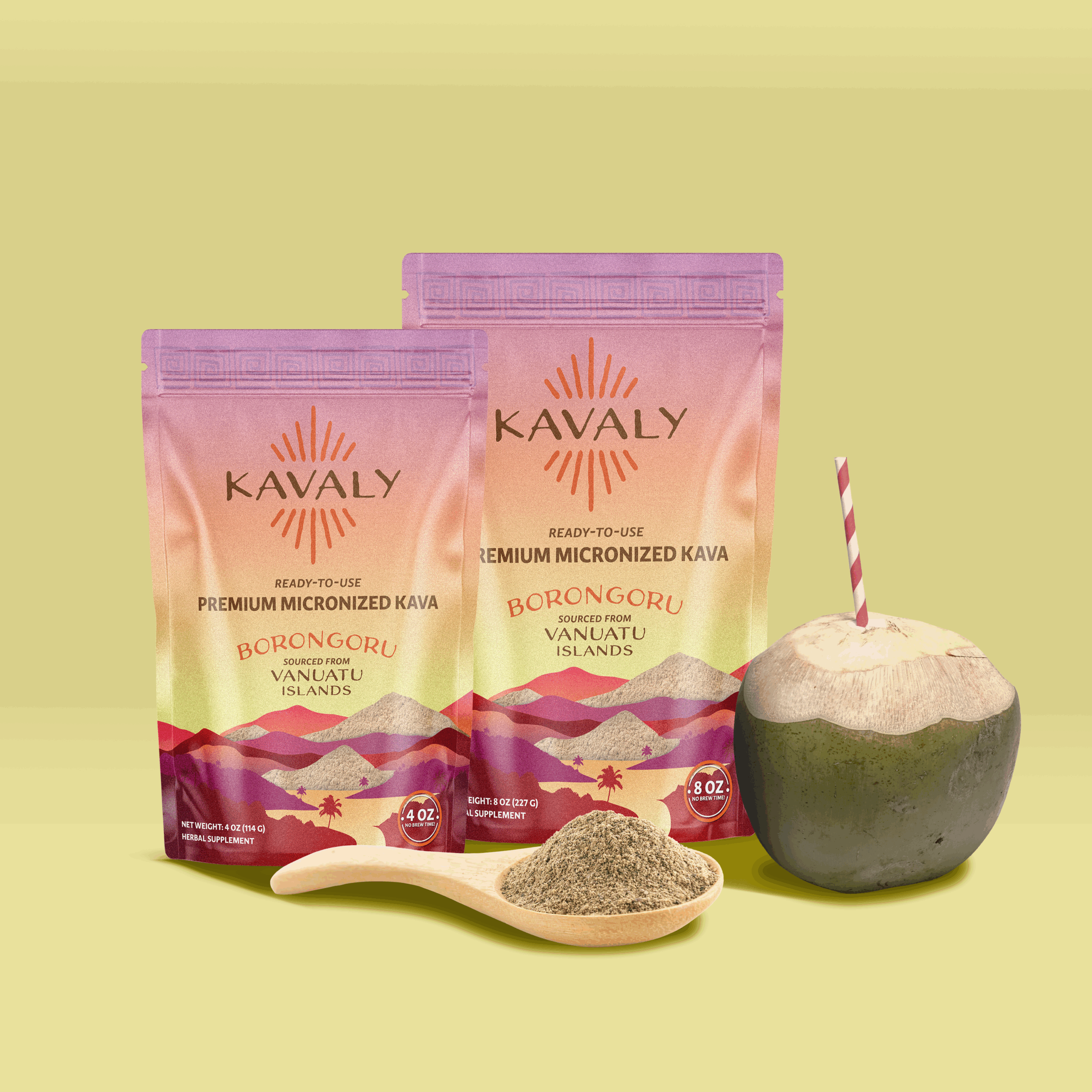 Kavaly Powders with Coconut Drink